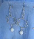 Mother of pearl Cancer Earrings - Sterling Silver