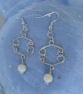 Mother of pearl Cancer Earrings - Silver-filled/Silver-plated