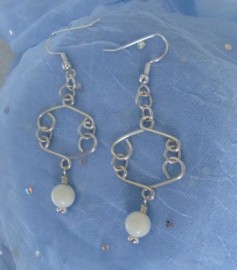 Mother of pearl Cancer Earrings - Silver-filled/Silver-plated
