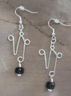 Black Onyx Capricorn Earrings - Silver-filled/Silver-plated