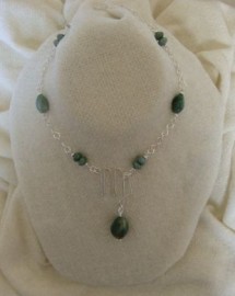 African "Jade" Virgo Necklace - Sterling Silver