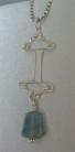 Aquamarine Gemini Pendant - Silver-plated