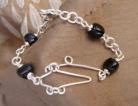 Pulsera Capricornio Onice Negro - Plata Ley 92.5