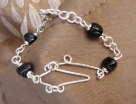 Pulsera Capricornio Onice Negro - Plata Ley 92.5
