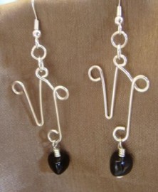 Pendientes Capricornio Onice Negro - Plata Ley 92.5